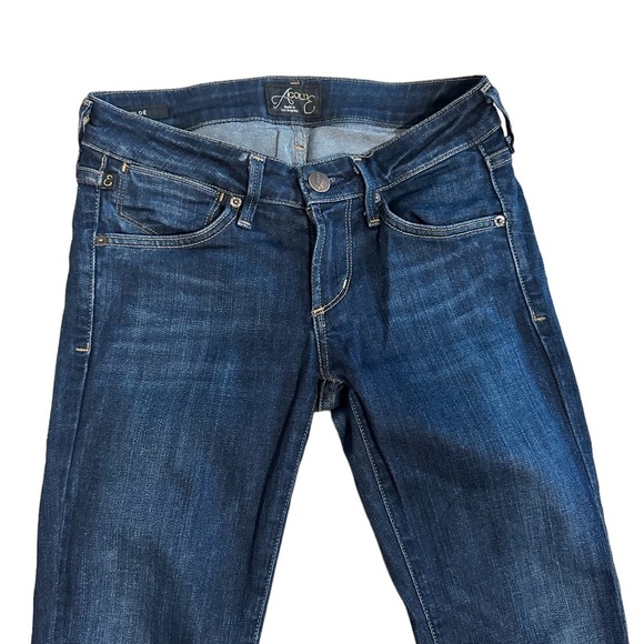 Agolde Chloe Dark Wash Low Rise Straight Leg Size 24 Rodeo Western Festival - Picture 7 of 10